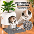Hidden cat Litter Box Featuring a Stainless Steel Tray, Faux Greenery, an Activated Carbon Packet, and a Scoop; Plant-St