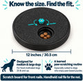 Dog Nail Scratch Board with Treats for Medium & Large Dogs 25lb+ – Spinning Filing Disk with Handheld Filer for Back Nai