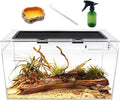 Reptile Growth Reptile Terrarium,10 Gallon Reptile Tank 20" x 10"x 11",for Insect，Fish，Tarantula，Hermit Crab，Jumping Spi