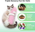 Catnip Cat Toys 4 Pack, Soft Cat Pillow Kicker Toys with Crinkle Sound, Interactive Cat Plush Toys for Indoor Cats and K