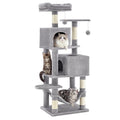 SONGMICS HOME Cat Tree for Indoor Cats, Multi-Level Cat Tower with Sisal Scratching Posts, Hammock and Condo, Light Gray
