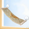 FlidRunest 21.6 x 7.8 in Seagrass Bearded Dragon Hammock for Window, Large Lizard Window Perch, Reptile Hammock Perch wi