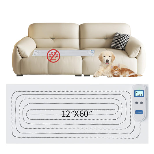 petnais Scat Mat for Cats and Dogs, 59"x11" Rechargeable Electronic Pet Training Mat, Upgraded Indoor Cat Deterrent & Dog Repellent, Keep Pets Off Counters, Couch, Furniture & Bed Shock Pads for Cats