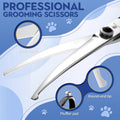 Dragon Creek Curved Dog Scissors - Round Tips Downward Pet Grooming Shears