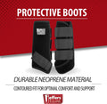 Jeffers Equine Protective Horse Boots 1 Pair Black, Safe Neoprene Leg Guards & Comfortable Fit, Durable Strap Closures, 