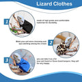 Lizard Clothes Bearded Dragon Hoodie Sweater Jacket Small Pet Costume Flannel Apparel for Reptiles Party Cosplay Props C