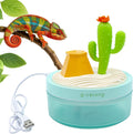 Reptile Fogger, 320ML USB Plastic Cartoon Cactus Humidifier with Lampion, Mister for Reptile Tank, Terrarium Accessories