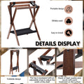 Leinuosen 1 Pack Pine Wood Folding Saddle Rack Storage Tray