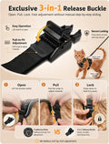Halypet Cat Harness and Leash Set - MAX Safety 4th-Gen Upgrade, Escape Proof, Adjustable, Comfortable Soft Vest, Easy to Wear Kitten Harness with Reflective Strip for Cats Walking - Small Black