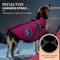 PETCARE Winter Dog Coat with Harness Built in Waterproof Dog Jackets Warm Pet Fleece Vest Windproof Snow Jacket Snowsuit