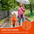 BRKURLEG Dog Raincoat for Small Medium and Large Dogs Waterproof Dog Rain Jacket Adjustable Hooded Dogs Raincoat Pet Rain Coat Poncho with Leash Hole, Reflective Strip, Orange, XXXL