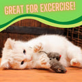 Smokey's Stash Rabbit Fur Mouse Cat Toy 12 per Pack White and Gray Fuzzy Toys for Cats with Rattle Realistic Fake mice