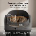 HHOLOVE Self Cleaning Litter Box, Open Top Automatic Litter Box, Safety Sensors Protection, App Control for Multiple Cat