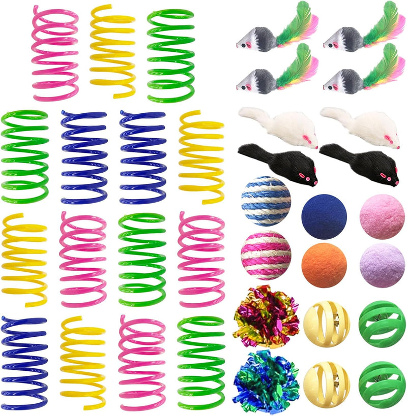 Cat Toys for Indoor Cats, 35 Packs Interactive Cat Toys Set for Kitten