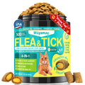Woyamay 4-IN-1 Flea and Tick Prevention for Cats, 500 Crunchy & Creamy Chews, Cat Flea Treatment, Natural Oral Flea Treatment for Cats, Daily Support for Flea, Immune, Skin & Coat, Gut, Chicken Flavor