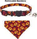 ADOGGYGO Halloween Cat Collar Breakaway, Pumpkin Cat Bandana Collar, 2 Pack