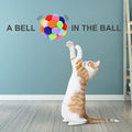 TUSATIY Cat Toy Balls with Bell 3PCS, Colorful Soft Fuzzy Balls Built-in Bell for Cats, Interactive Playing Chewing Toys for Indoor Cats and Kittens