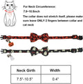 ADOGGYGO Halloween Cat Collar Breakaway, Pumpkin Ghost Cat Bowtie Collar