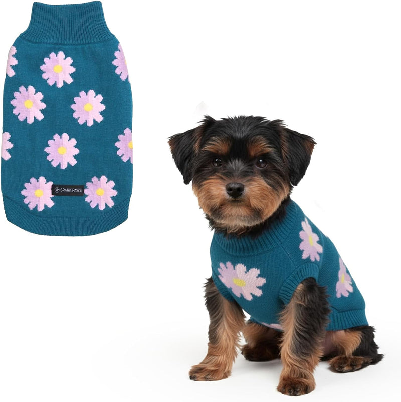 Spark Paws Knit Dog Sweater - Winter Dog Clothes, Small Medium Large