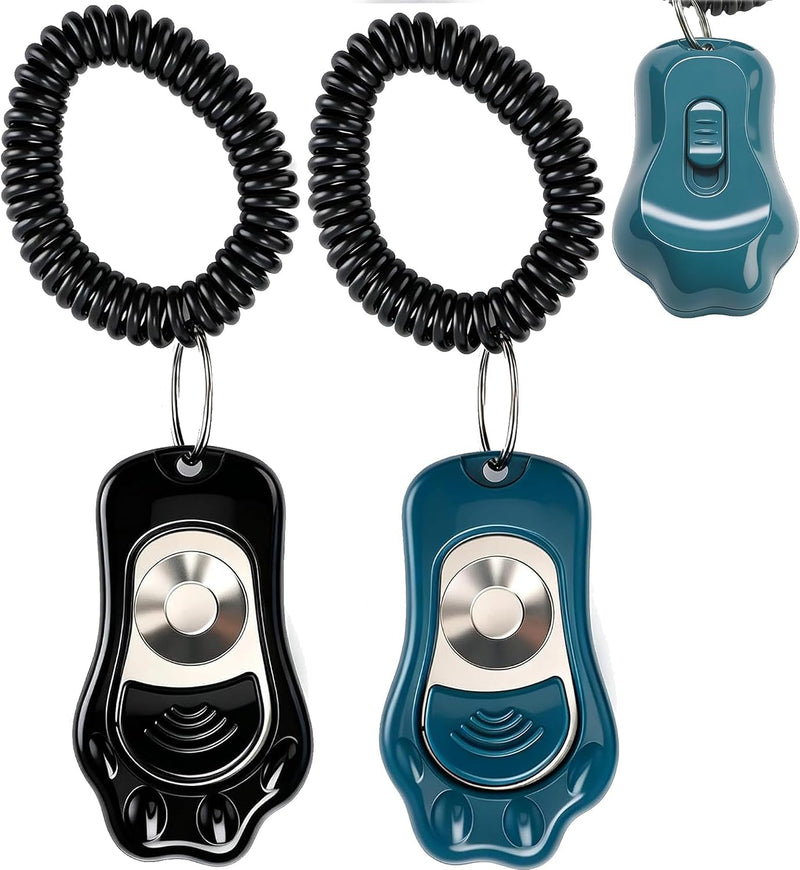 Dog Training Clicker with Adjustable 3-Level Volume, 2-Pack