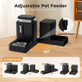 ZOMISIA Automatic Cat Feeder, Gravity Cat Food Dispenser, 0.8Gal x 2