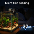 AQQA Automatic Fish Feeder for Aquarium, Moisture-Proof LCD Timer Dispenser