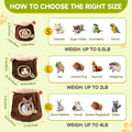 LYART Guinea Pig Hamster Bedding or Hideout for Mouse Mice Rat Ferret Bunny Fluff Bedding Bed House Cage Accessories, Dw