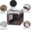 DONORO Dog Kennels and Crates for Medium Dogs, Portable Pop Up Indoor Pet Cage with Sturdy Wire Frame, Collapsible Trave