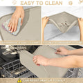 SMILOOL Waterproof Silicone Pet Food Mat with Raised Edge for Dog & Cat