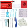 Auibor 54-in-1 Tick Removal Tool Kit for Dogs, Cats & Humans, Stainless Steel Tick Tweezers Hook Puller Set with Waterproof Case, Safe & Painless Tick Remover for Outdoor Hiking Camping