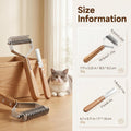 2 Pcs Pet Grooming Combo Deshedding Brush and Stripping Knife