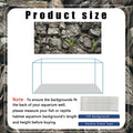 72X24IN Stone Aquarium Background, Rock Fish Tank Background, Natural Rocky Glass Terrarium Background with 8 EVA Double