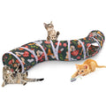 Glittme Cat Tunnel, Cat Tunnels for Indoor Cats, S-Shape Cats Cave with Cat Toys, Foldable Cat Tubes and Tunnels for Cats, Rabbit, Puppy, Guinea Pig