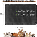 Oncpcare Waterproof Pet Playpen Mats for Rabbits 2 Pack, 59×39 in (Black) – Floor Protector and Easy-Clean Cage Liner fo