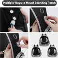 Bird Backpack Carrier, Travel Bird Cage for Small Medium Size Parrot Parakeet Budgies Cockatiel, Portable Clear Bubble Window Bag with Stainless Steel Tray Food Bolw Standing Perch (Black)