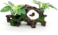 relaqcc Fish Tank Decorations Artifical Driftwood Cave Aquarium Decor Ornaments Silk Aquarium Plants for Betta Fish Tank