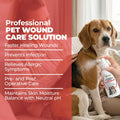 Veterra Dog and Cat Wound Care Spray for Dogs & Cats – Vet Recommended Skin Cleansing Spray, Helps Clean Minor Cuts & Scratches, Supports Skin Hygiene, Gentle No-Sting Formula - 3.38 Oz 100 Ml