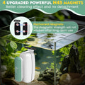 AQQA Magnetic Aquarium Glass Cleaner,Dual Blade Algae Scraper for Fish Tank