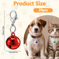28 Pcs Pet Bells for Dog Cat, Colourful Pet Small Bells with Clasps