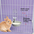 VANNON Gravity Pet Water Bowl, 16oz Anti-Splash Crate Dispenser, Grey