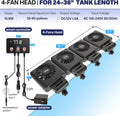 hygger Aquarium Cooling Fan with Smart Temp Control for 30-60 Gal Tanks