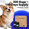 Dog Poop Bags 300 Count Leak Proof Easy Tear 15 Rolls Dog Waste Bags