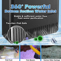 290GPH Turtle Tank Filter Aquarium Filter for 20-85 Gallon, Turtle Filter Low Water Level Available and Flow Adjustable,