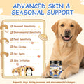 Dog Allergy Chews, Itchy Skin & Paw Licking Support, Probiotics for Dogs, Immune & Gut Health, Seasonal Allergy Formula, Skin & Coat Health, Chicken Flavor Soft Chews, 200 Ct, BlueChampagne
