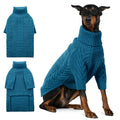 ASENKU Extra-Large Dog Sweater, Dog Sweaters for Extra Large Dogs, Pet Sweatshirt Apparel Turtleneck Pullover Winter for Doberman, Great Dane (Teal Blue, 4XL)