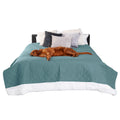 Furhaven Waterproof & Non-Slip King Size Mattress Cover Protector for Dogs & Cats, Washable, For Beds, Couches, & Car Seats - Quilted Twill Blanket Mattress Cover - Nile Blue, Jumbo/King Size