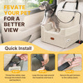 ALL GOOD PET SUPPLIES Dog Car Seat for Small/Medium Dogs Under 35lbs, Soft Booster Car Seat with Detachable Washable Cover and Cushion, Puppy Dog Car Bed