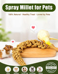 TINYFIELD Millet Spray for Birds, Parakeet Budgie Cockatiel Parrot Treats Snacks (0.5 Pound)