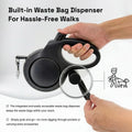 16ft Retractable Dog Leash for Medium Dogs up to 66 lbs, Black