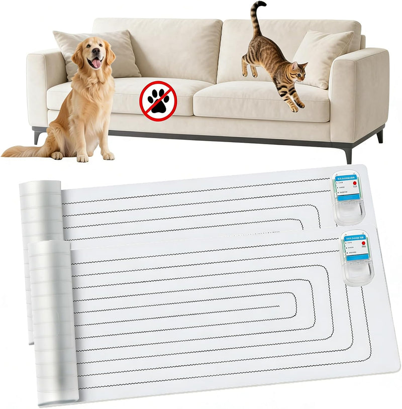 PAPARELA Scat Shock Mat for Dogs and Cats Indoor, Pet Shock Mats for Training Pets, Electric Repellent Mat Keeps Dogs an